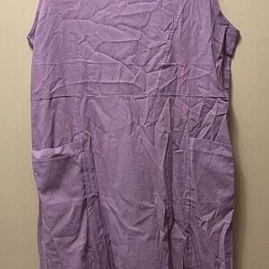 Purple Sleeveless Dress with Pockets